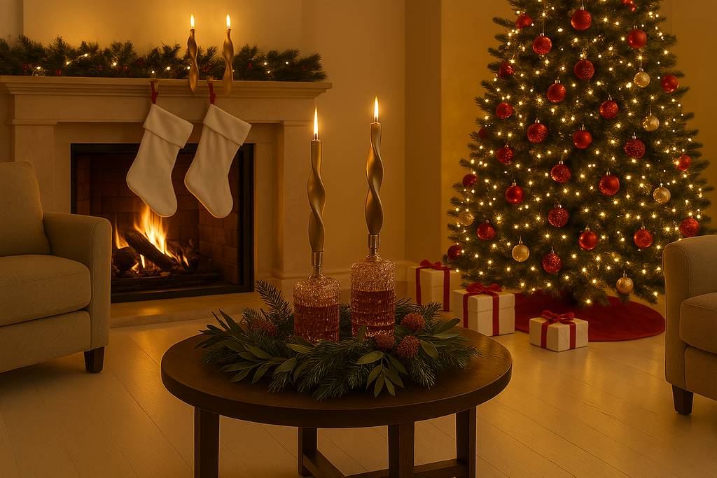 Nydelige stearinlys i ulike farger