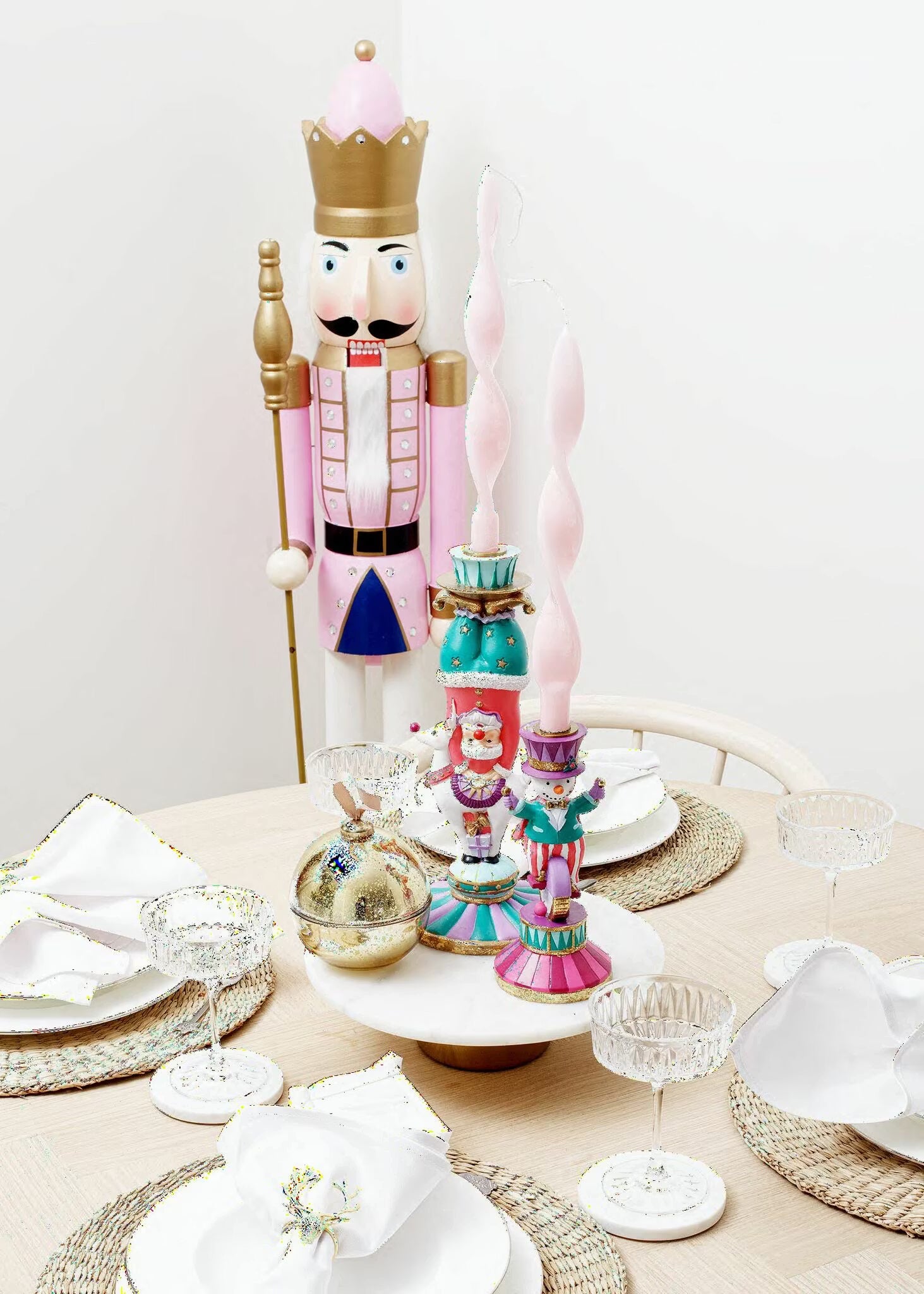 Nøtteknekker i rosa 150 cm