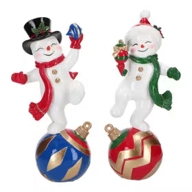 Sett med snømann figurer 27,5 cm