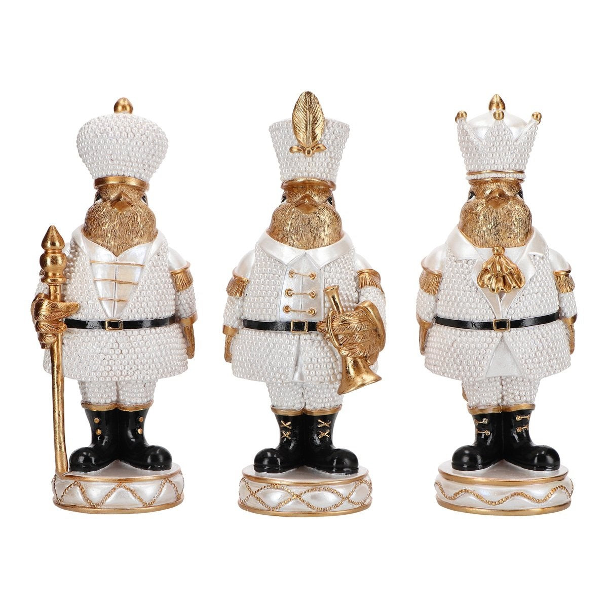 Sett med tinnsoldat fugler 25,5 cm