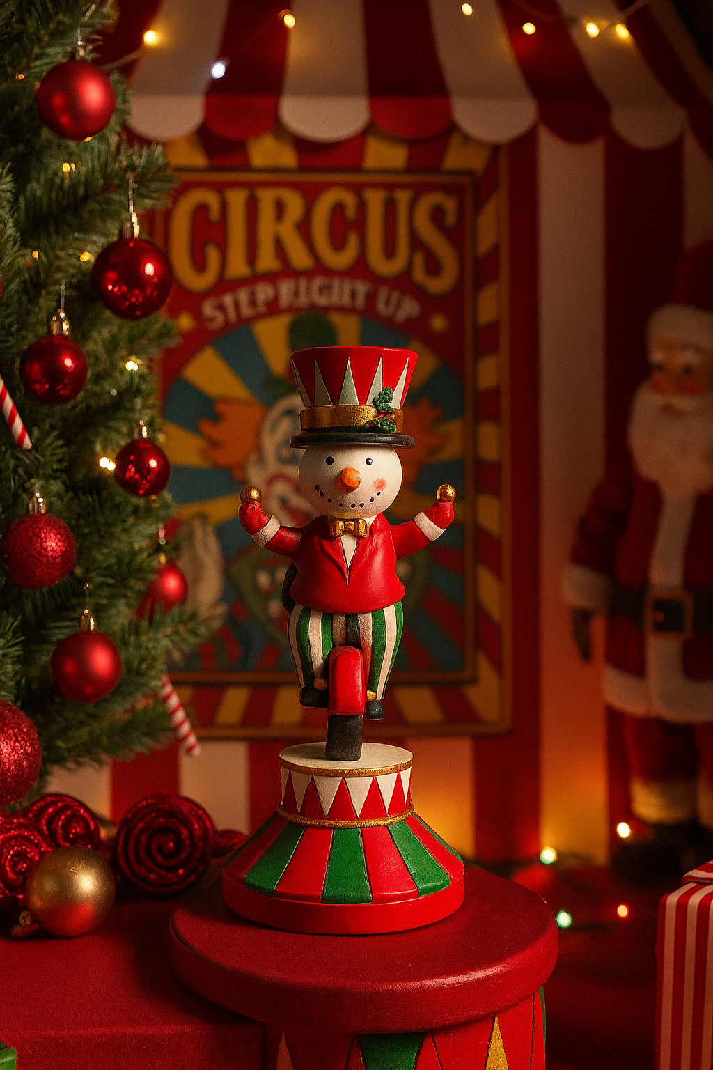 Lysestake Nisse/Snømann 21 cm