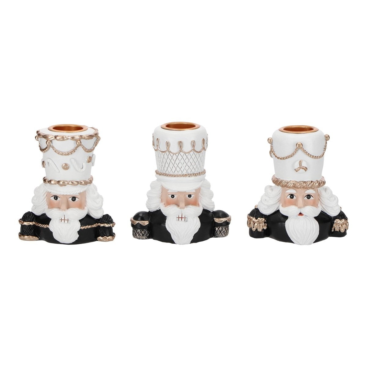 Sett med Nøtteknekker lysestaker 7 cm