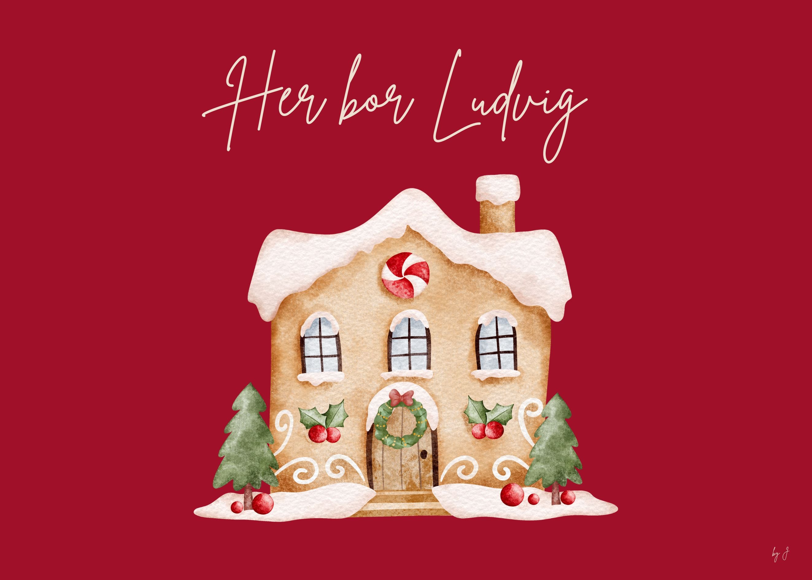 Personlig  "Her bor.." poster