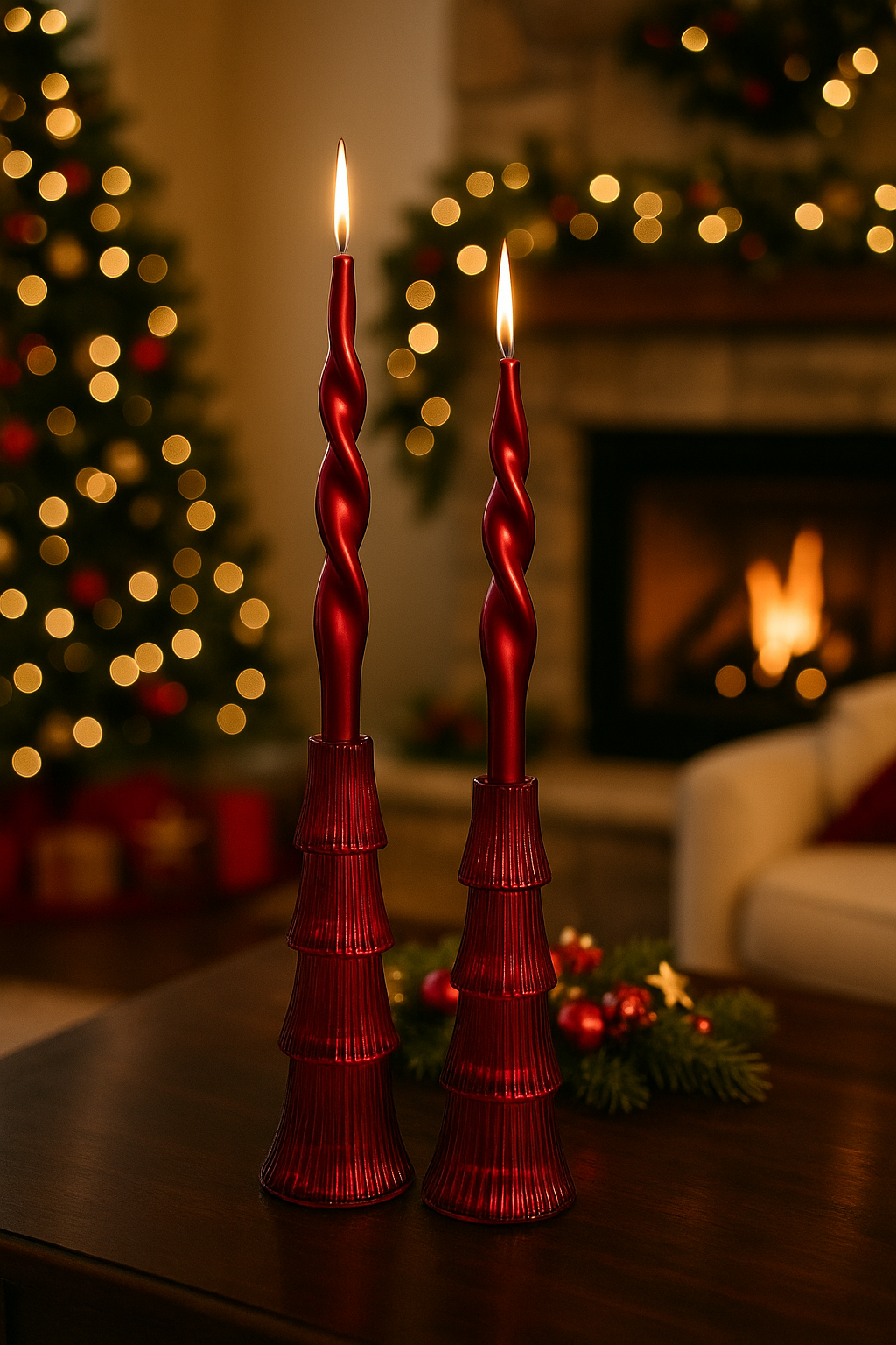 Lysestaker Juletre 25 cm