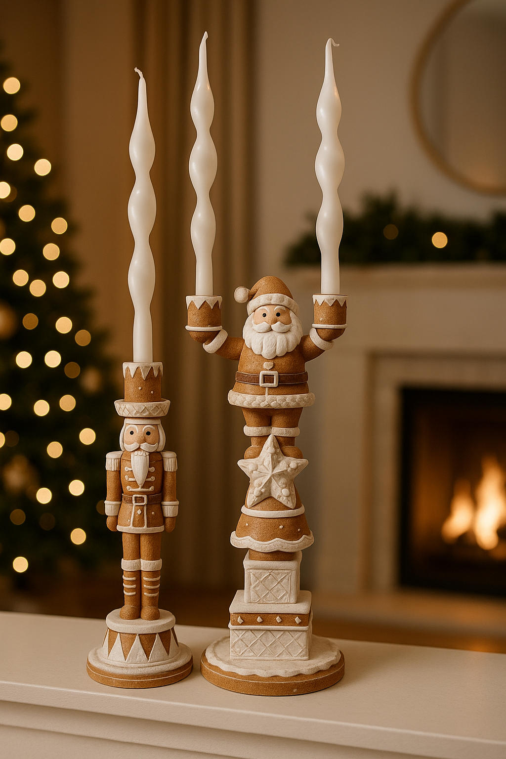 Lysestake Pepperkake figurer 42 cm