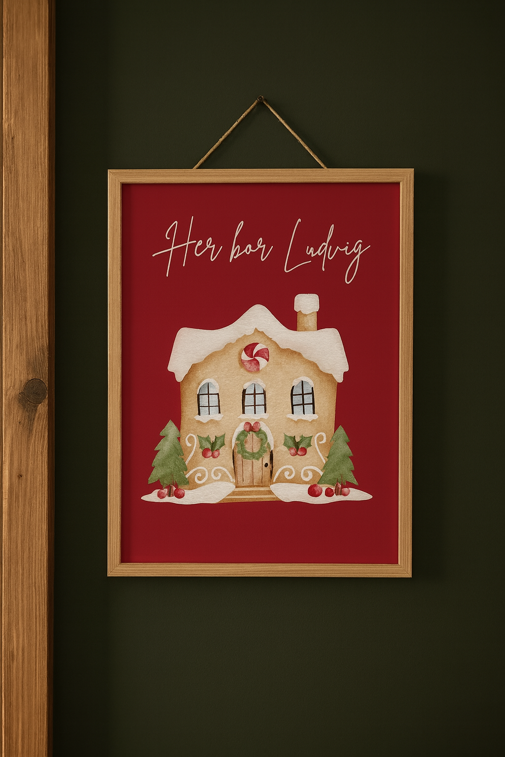 Personlig  "Her bor.." poster